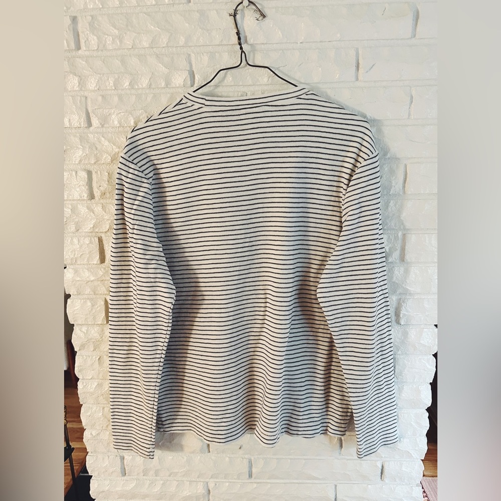 Michael Bastian Striped Top with Front Pocket - Picture 3 of 5